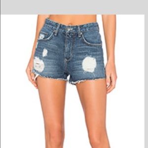 Lovers + Friends High Waisted Denim Shorts